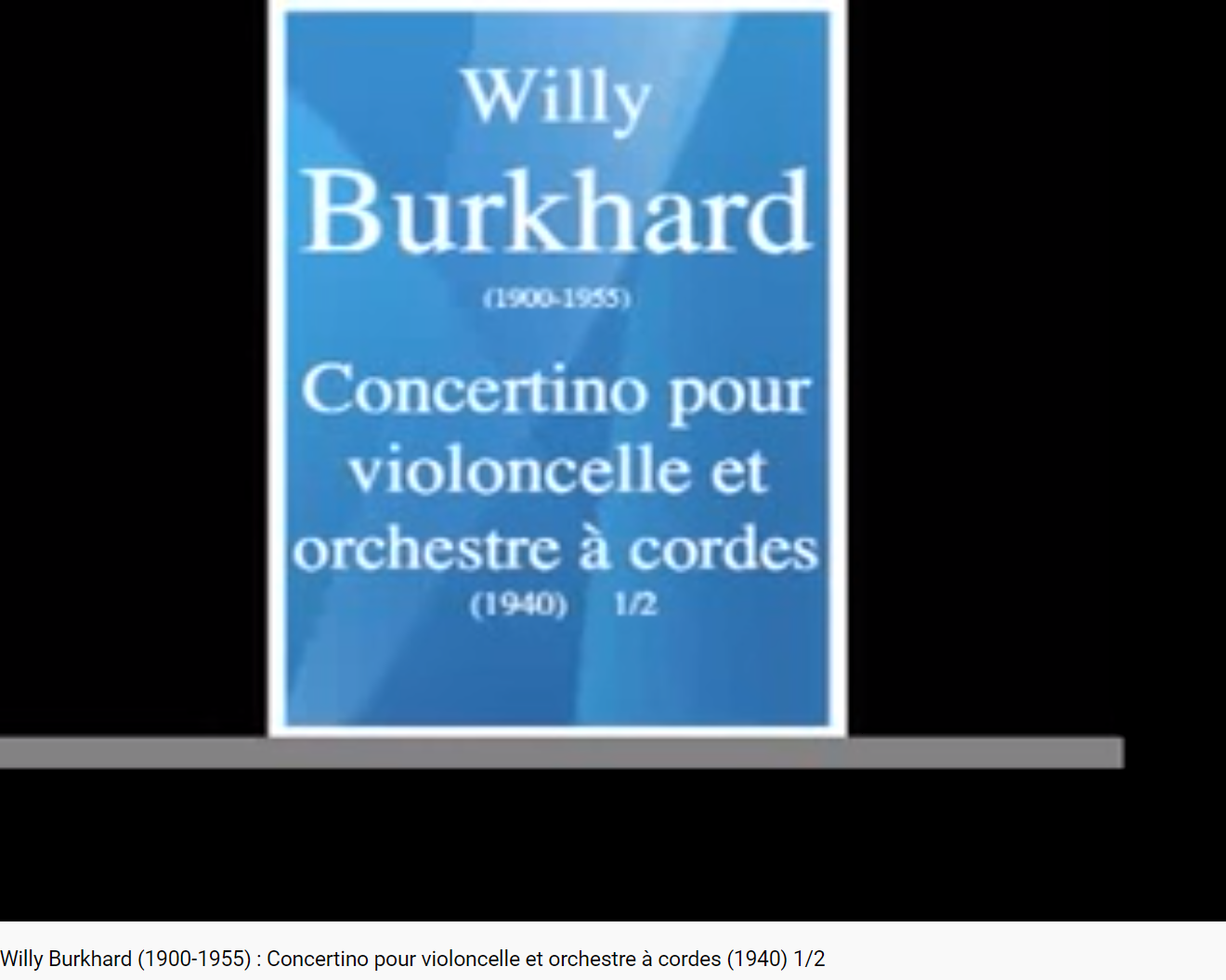 Burckard Concertino pour violoncelle