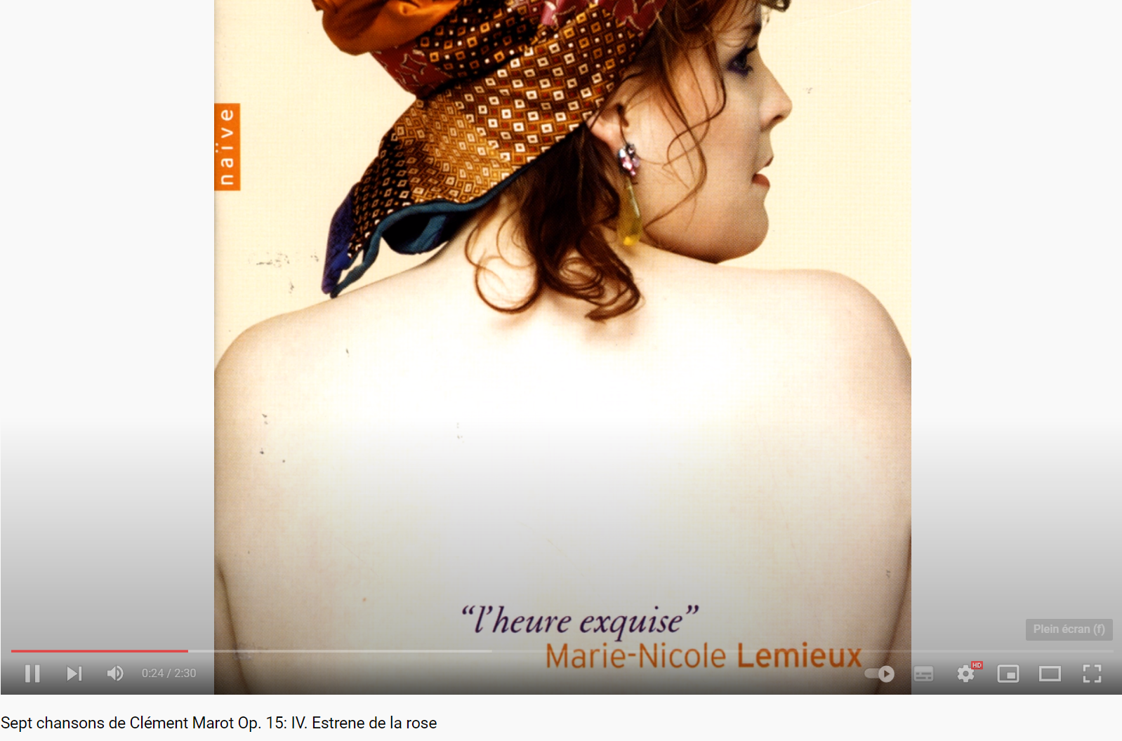 Enesco Sept chansons de Clément Marot IV Estrene de la rose