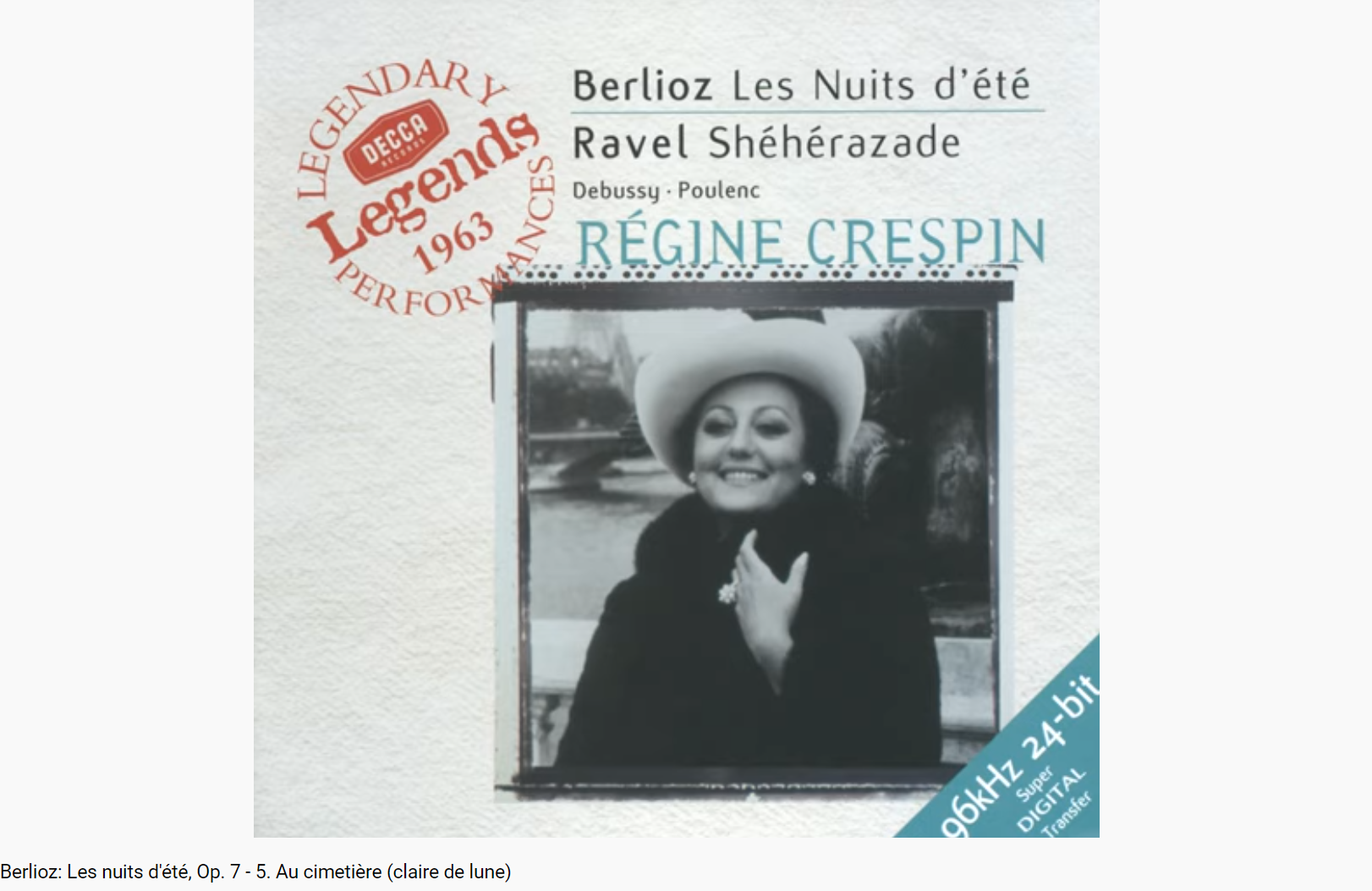 Berlioz Les Nuits d'été Au cimetière (Crespin)