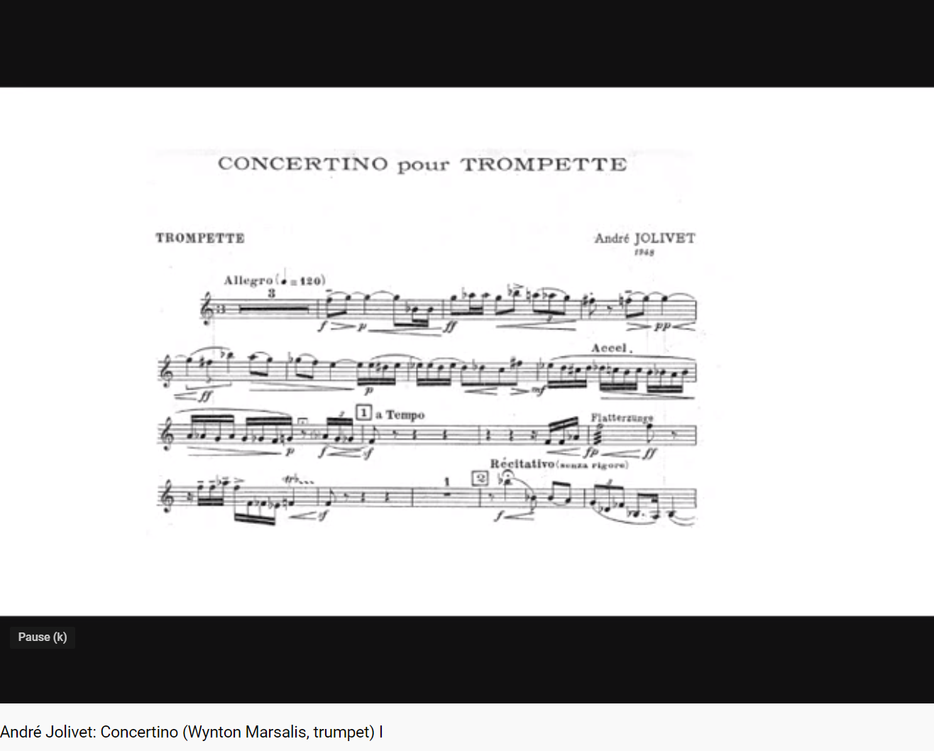 Jolivet Concertino pour trompette