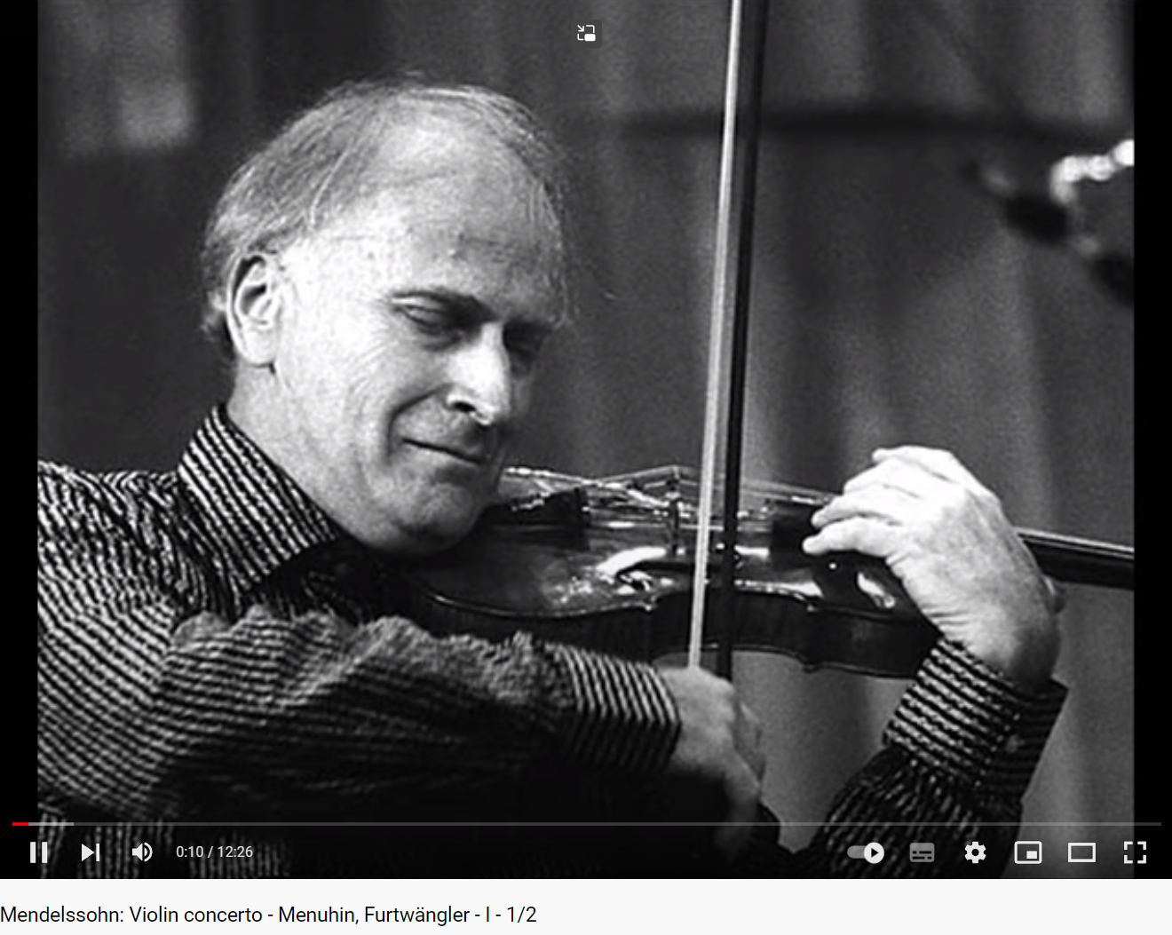 Mendelssohn Concerto pour violon mvt 1 (Furtwängler Menuhin)