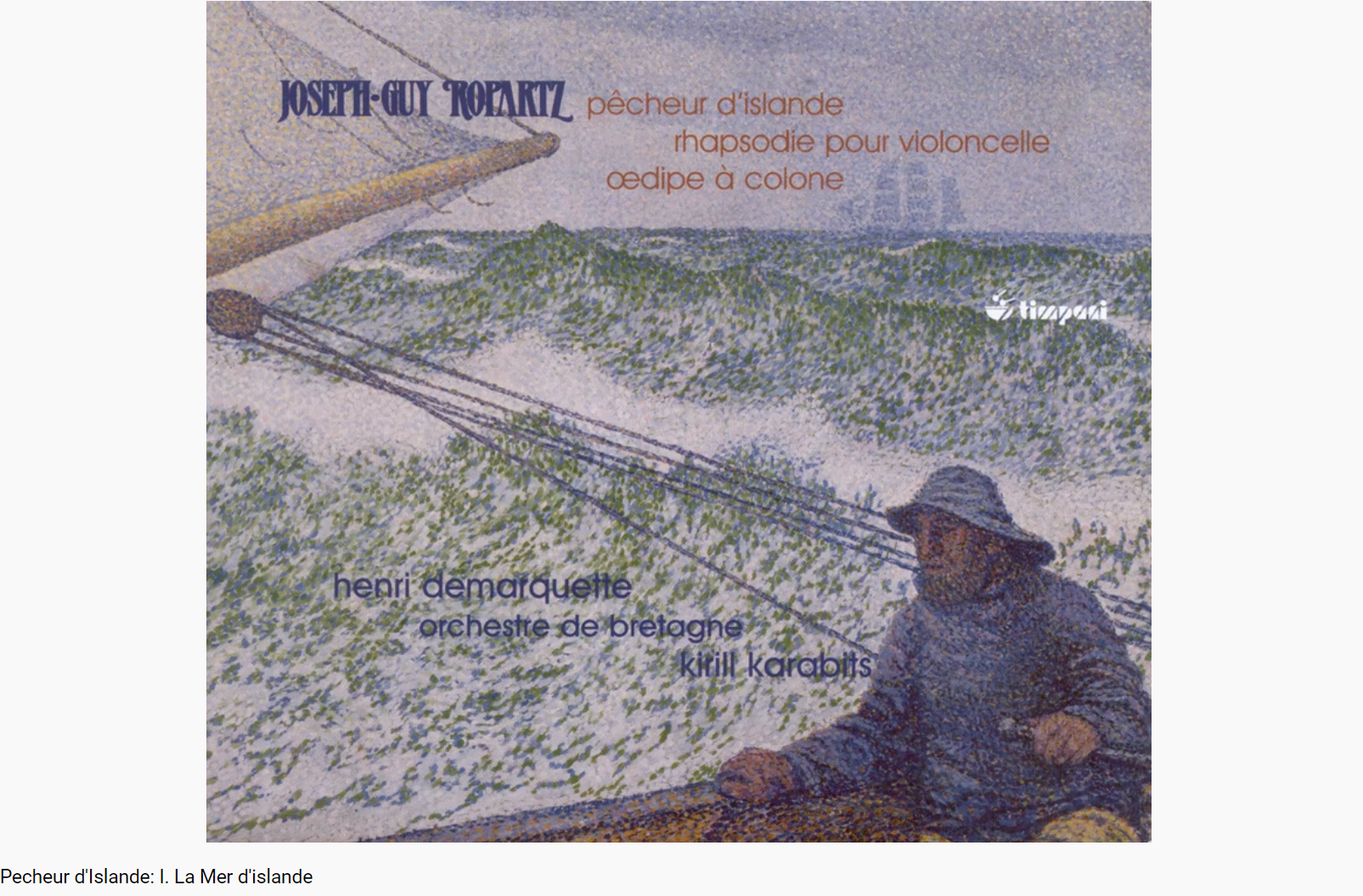 Ropartz Pêcheur d'Islande la Mer d'Islande