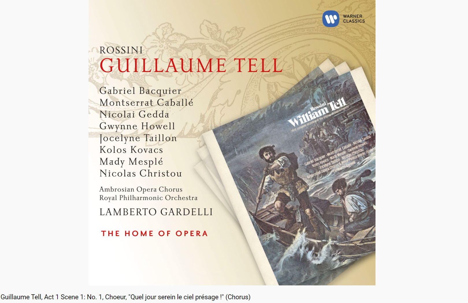 Rossini Guillaume Quel jour serein le ciel présage