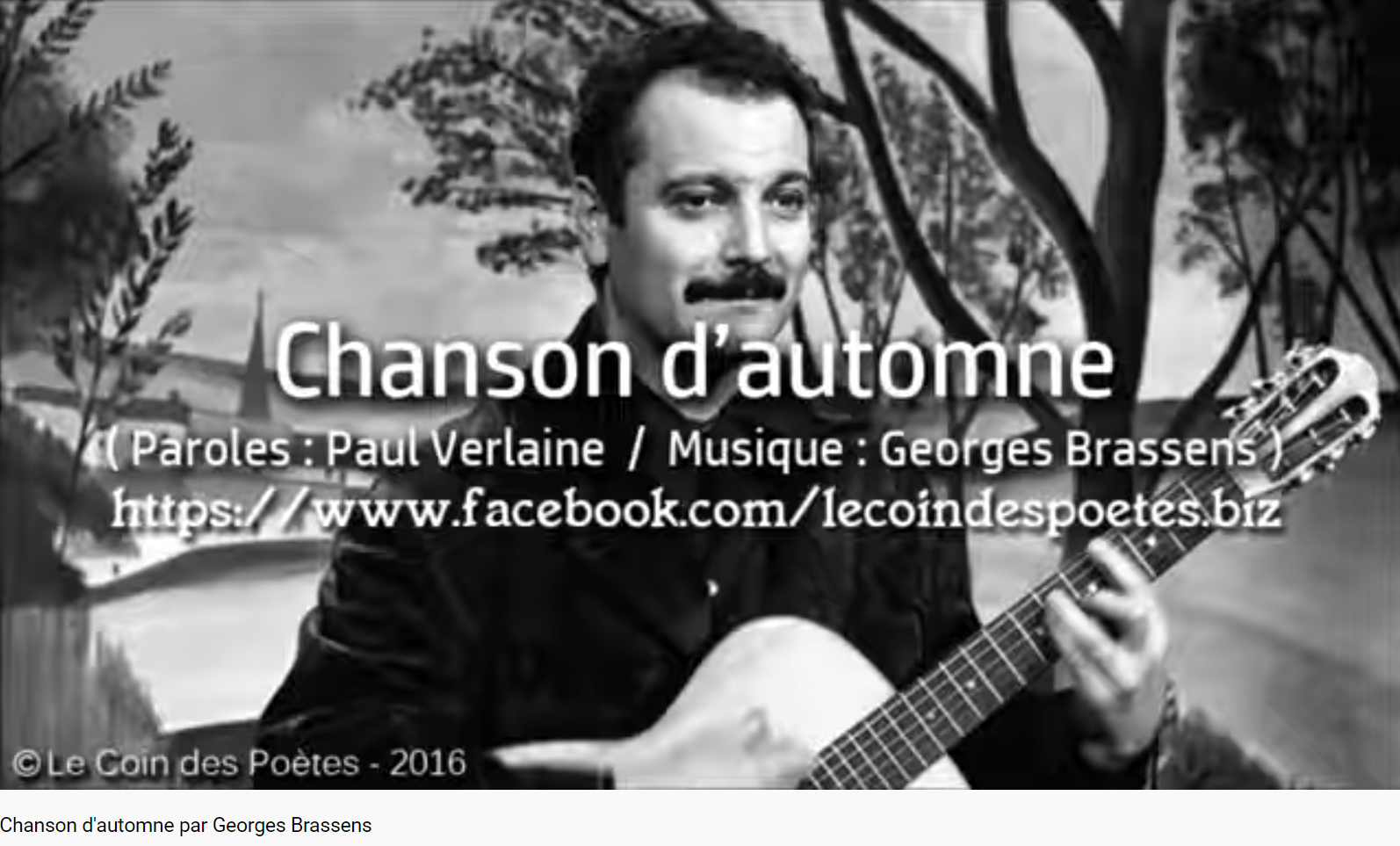 Brassens Chanson d'automne