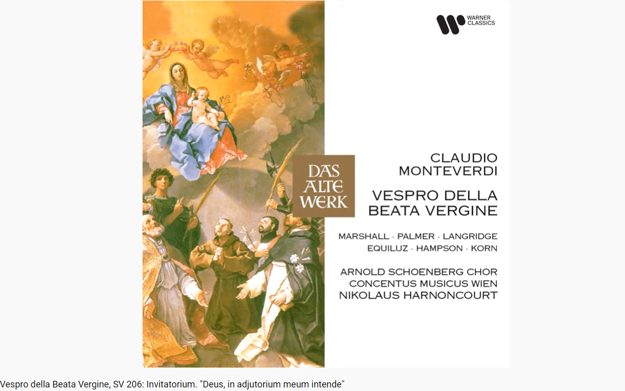 Monteverdi Vêpres Invitatorium