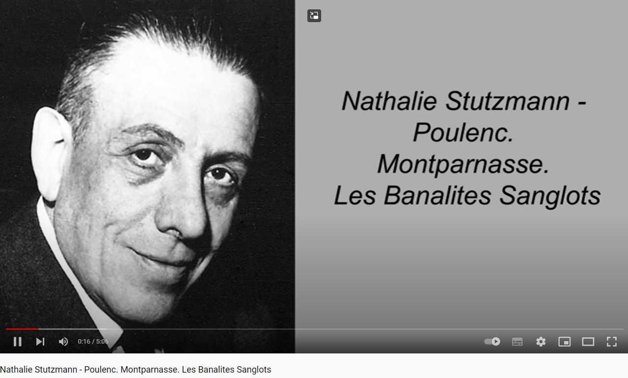 Poulenc Banalités Sanglots