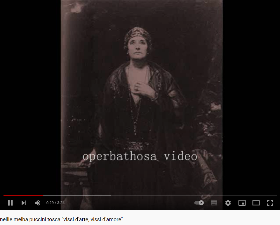 Puccini Tosca Vissi d'arte (Nelly Melba)