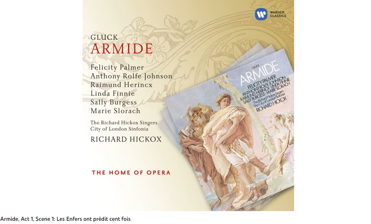 Gluck Armide Les Enfers ont prédit cent fois