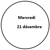 Mercredi 21 décembre