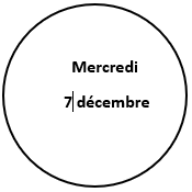Mercredi 7 décembre