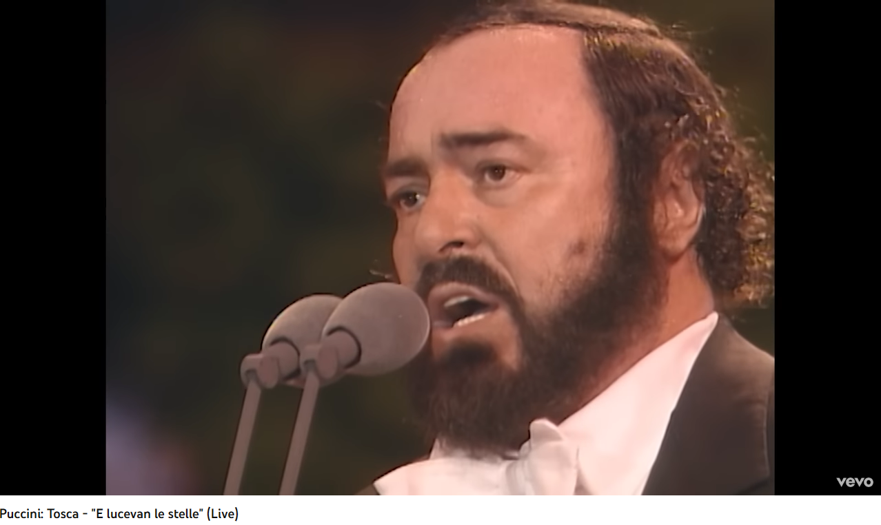 Puccini Tosca E lucevan le stelle (Pavarotti)