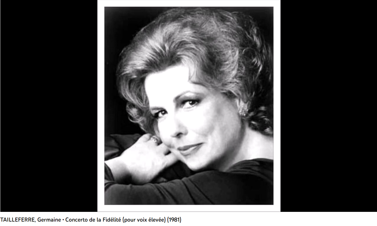 Tailleferre Concerto de la fidélité (pour voix élevée)