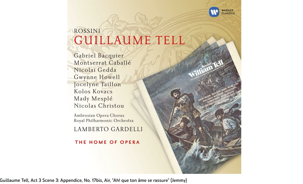 Rossini Guillaume Tell Ah que ton âme se rassure (Jemmy)