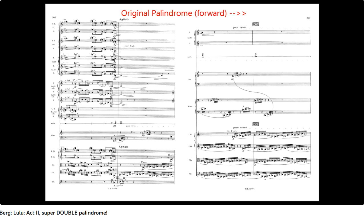 Berg Lulu Akt II interlude orchestral (palindrome)