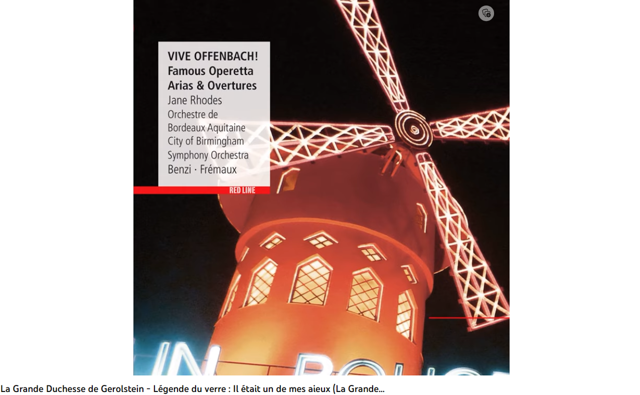 Offenbach la grande Duchesse de Gérolstein Il était un de mes aïeux