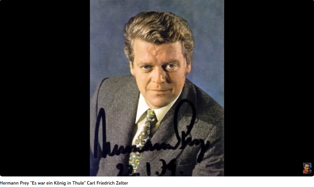 Zelter Es war ein König in Thule